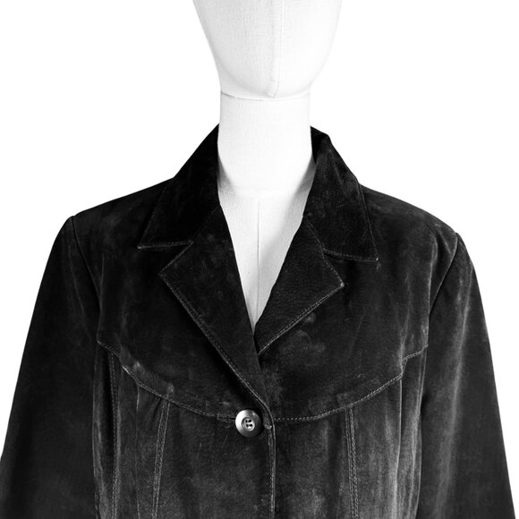 Wilsons Leather Maxima Black Suede Jacket Women’s XL – Genuine Suede - Picture 2 of 11